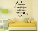 It's On My List Quote Decal